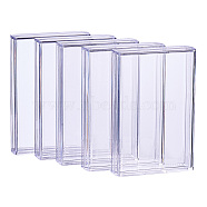 Transparent Plastic Bead Containers, Cuboid, Clear, 9.1x6.1x1.9cm, 9pcs/set(CON-BC0004-58)