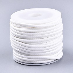 Korean Waxed Polyester Cords, for Jewelry Making, White, 2mm, about 10m/roll(YC-Q006-2.0mm-09)