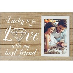 MDF Photo Frame, Rectangle, Tan, Diamond Pattern, 200x300mm(DJEW-WH0036-002)