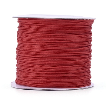 Nylon Thread, Nylon Jewelry Cord for Custom Woven Jewelry Making, FireBrick, 0.6mm, about 142.16 yards(130m)/roll