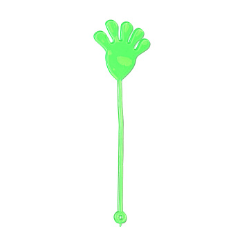 TPR Stress Toy, Funny Fidget Sensory Toy, for Stress Anxiety Relief, Sticky Hand, Spring Green, 171mm, Hole: 2mm
