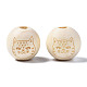 Unfinished Natural Wood European Beads(WOOD-S045-152)-2