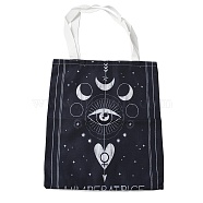 Canvas Tote Bags, Reusable Polycotton Canvas Bags, for Shopping, Crafts, Gifts, Eye, Heart, 59cm(ABAG-M005-03B)