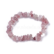 Natural Strawberry Quartz Beads Stretch Bracelets, with Korean Elastic Crystal Thread, 2 inch~2-1/8 inch(5.2~5.3cm)(BJEW-JB04152-08)