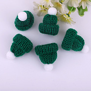 Polyester Doll Woolen Hat, for Accessories Decorate Doll, Dark Green, 60x43x12.5mm(DOLL-PW0001-194T)