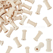 Wood Thread Bobbins, for Embroidery and Sewing Machines, Old Lace, 2x4cm(TOOL-WH0125-106B-01)