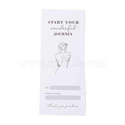 Self-Adhesive Paper Gift Tag Stickers, Rectangle with Word START YOUR wonderful JUORNEY, for Presents, Packing Bags, Women Pattern, 15x6x0.022cm, 50pcs/bag(DIY-P049-C02)