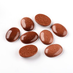 Oval Synthetic Goldstone Cabochons, Dyed, 30x22x6.5mm(G-I171-22x30mm-01)