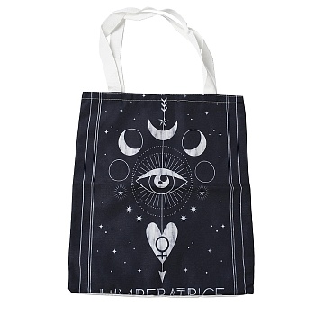Canvas Tote Bags, Reusable Polycotton Canvas Bags, for Shopping, Crafts, Gifts, Eye, Heart, 59cm