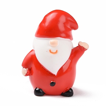 Christmas Theme Resin Display Decoration, for Home Decoration, Photographic Prop, Dollhouse Accessories, Plump Santa Claus, Red, 36.5x29x21.5mm