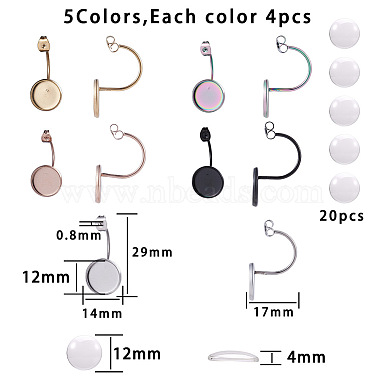fabrication de boucles d'oreilles Sunnyclue DIY(DIY-SC0008-91-12mm)-2