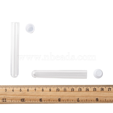 Clear Tube Plastic Bead Containers with Lid(C065Y)-5