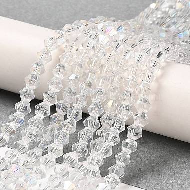 transparentes perles de verre de galvanoplastie brins(GLAA-F029-4mm-A13)-4