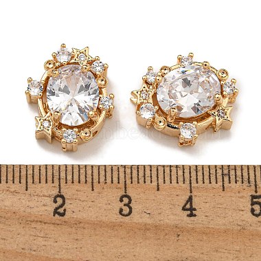 Brass Micro Pave Cubic Zirconia Beads(KK-U037-02G-01)-4