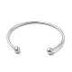 Classic 201 Stainless Steel Cuff Bangles for Women(BJEW-P289-01P)-3