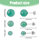 3 Pairs 3 Styles Natural Green Aventurine Round Stud Earrings with 925 Sterling Silver Pins(EJEW-FI0002-16)-2