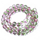 Frosted Spray Painted Glass Beads Strands(GLAA-N035-03C-C01)-2