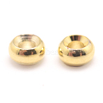 Brass Spacer Beads, Nickel Free, Rondelle, Real 18K Gold Plated, 8x3.5mm, Hole: 2.5mm(KK-WH0084-10G)