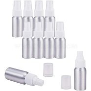 Refillable Aluminum Bottles, Salon Hairdresser Sprayer, Water Spray Bottle, Platinum, White, 10.4x3.2cm, Capacity: 30ml(MRMJ-PH0001-13A)