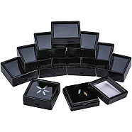 Acrylic Jewelry Box, with Sponge, Square, Black, 5.05x5.05x2cm(OBOX-WH0004-05B-01)