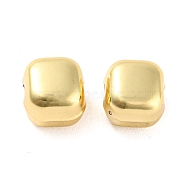 Rack Plating Alloy Beads, Cadmium Free & Nickel Free & Lead Free, Square, Golden, 8x8x7mm, Hole: 2mm(PALLOY-D023-32G)