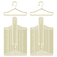 50Pcs Mini Iron Clothing Hanger, Dollhouse Accessories, Golden, 2.4x4x0.1cm(AJEW-FH0004-38B)