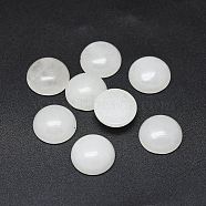 Natural White Jade Cabochons, Half Round, 8x3~4.5mm(G-G788-B-11)