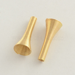 Iron Spring Beads, Coil Beads, Golden, 28x9mm, Hole: 3~8mm, about 650pcs/1000g(IFIN-R195-02G)