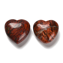 Natural Red Jasper Heart Display Decorations, Home Office Desk Decoration , 39~41x40~41x19~21mm(G-P562-02C)