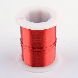 Round Copper Jewelry Wire, Red, 28 Gauge, 0.3mm, about 9 Feet(3 yards)/roll, 12 rolls/box(CWIR-R002-0.3mm-03)