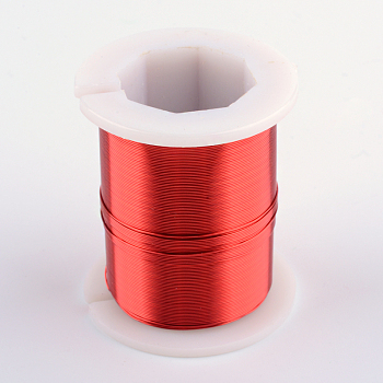 Round Copper Jewelry Wire, Red, 28 Gauge, 0.3mm, about 9 Feet(3 yards)/roll, 12 rolls/box