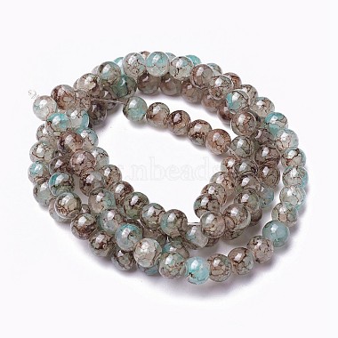 Spray Painted Glass Beads Strands(X-GLAA-A038-C-48)-2