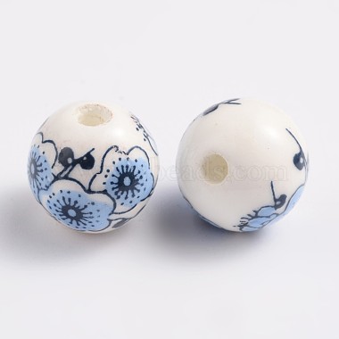 Handmade Printed Porcelain Beads(CF181Y)-2