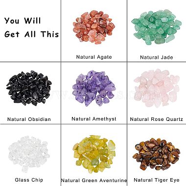 ensembles de pierres précieuses naturelles et de perles de verre(G-NB0001-51)-3