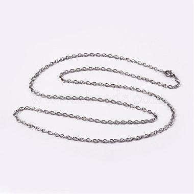 304 Stainless Steel Cable Chain Necklaces(NJEW-L443-03P)-2