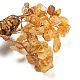 décorations d'arbre d'argent de copeaux de citrine naturelle(DJEW-P018-01A)-2