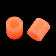 PE DIY Melty Beads Fuse Beads Refills, Tube, Coral, 3~3.3x2.5~2.6mm(X-DIY-R013-2.5mm-A12)