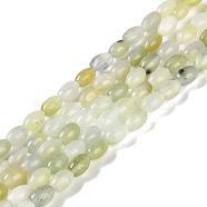 Natural New Jade Beads Strands, Oval, 6.5x4.5mm, Hole: 0.9mm, about 62~63pcs/strand, 15.16''(38.5cm)(G-K362-I02-01)