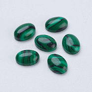 Synthetic Malachite Cabochons, Oval, 8x6x3mm(G-F541-04-6x8mm)
