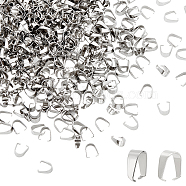 1000Pcs 201 Stainless Steel Snap on Bails, Stainless Steel Color, 7x6x3mm(STAS-DC0009-65)