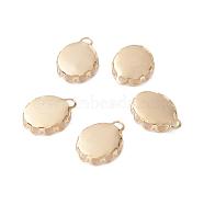 304 Stainless Steel Cabochon Settings, Lace Edge Bezel Cups, Oval, Golden, Tray: 10x8mm, 11.5x8.5x2mm(STAS-P249-13B-G)