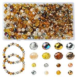 1000Pcs Glass Beads, Rondelle, Faceted, Rosy Brown, 4~8x4~6mm, Hole: 1~1.5mm(GLAA-CJC0001-24D)