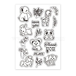 PVC Plastic Stamps, for DIY Scrapbooking, Photo Album Decorative, Cards Making, Stamp Sheets, Animal Pattern, 16x11x0.3cm(DIY-WH0167-56-39)