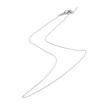 304 Stainless Steel Cable Chain Necklace for Men Women, Stainless Steel Color, 9.92~18.86 inch(25.2~47.9cm)