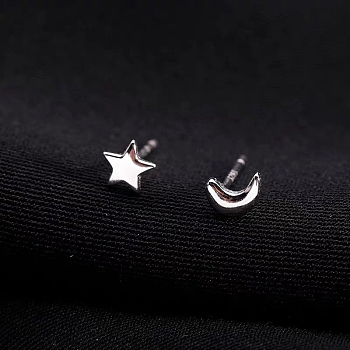 Alloy Earrings for Women, Star, 10mm