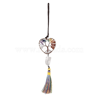 Grandes décorations pendantes en laiton(HJEW-F014-02)-2