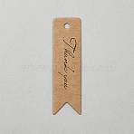 Word Thank You Printed Paper Gift Tags for Bake, Rectangle, Tan, 7x2x0.05cm(CDIS-WH0027-24B)