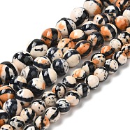 Synthetic Ocean White Jade Bead Strands, Dyed, Round, Black, 10mm, Hole: 1mm, about 38pcs/strand, 15.7 inch(400mm)(G-J350-10mm-03)
