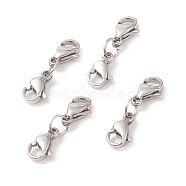 304 Stainless Steel Double Lobster Claw Clasps, Stainless Steel Color, 20mm(STAS-E163-57P-A)