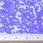MIYUKI Round Rocailles Beads, Japanese Seed Beads, 11/0, (RR150FR) Matte Transparent Sapphire AB, 2x1.3mm, Hole: 0.8mm, about 1111pcs/10g(X-SEED-G007-RR0150FR)